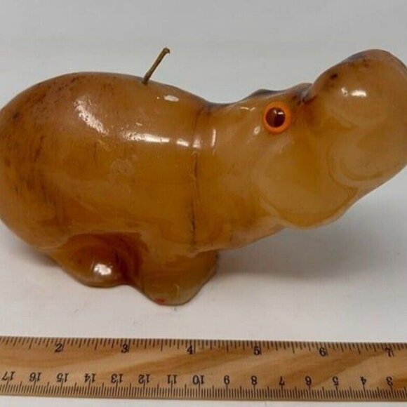 Hippo Candle 7" Unscented Unlit - Picture 2 of 10